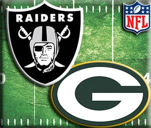 Oakland Raiders and the Green Bay Packers