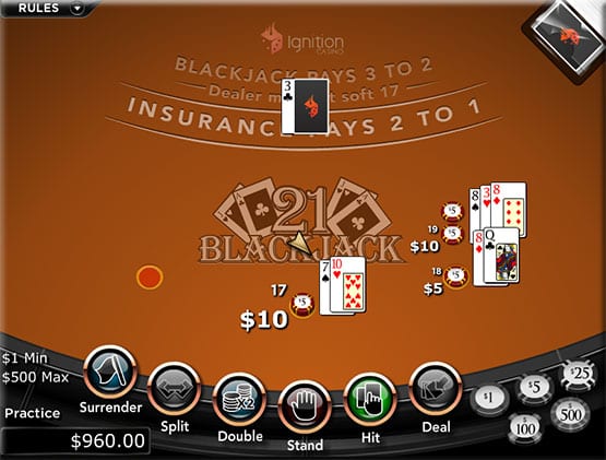 Blackjack at Ignitioncasino.eu