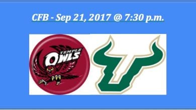 2017 Temple Plays USF College Football Pick: Sports Betting