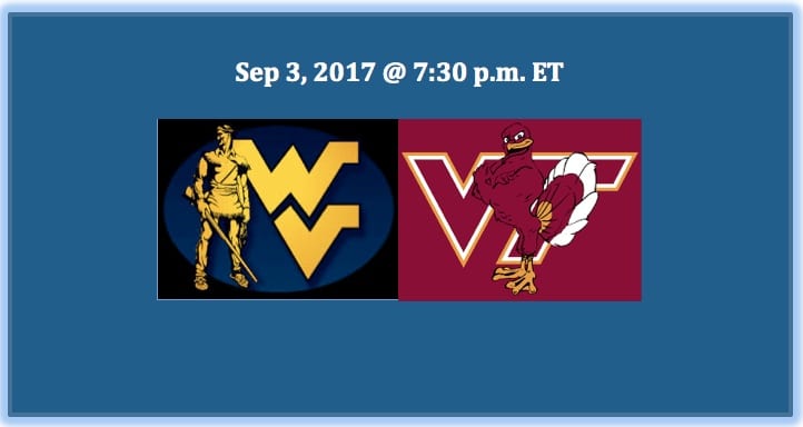 2017 West Virginia Plays Virginia Tech Football Pick