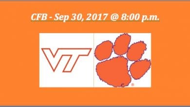 Clemson Plays Virginia Tech 2017 College Football Pick