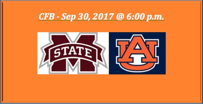 2017 college football Mississippi State plays Auburn