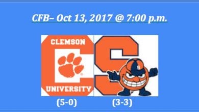 Clemson Plays Syracuse 2017 College Football Pick: