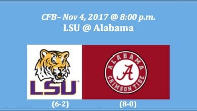 LSU plays Alabama 2017 college football free pick
