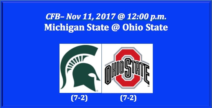 Michigan State Plays Ohio State 2017 NCAA Football Pick