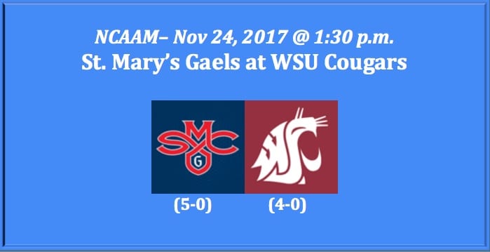 St. Mary’s Plays Washington State 2017 College Basketball Pick