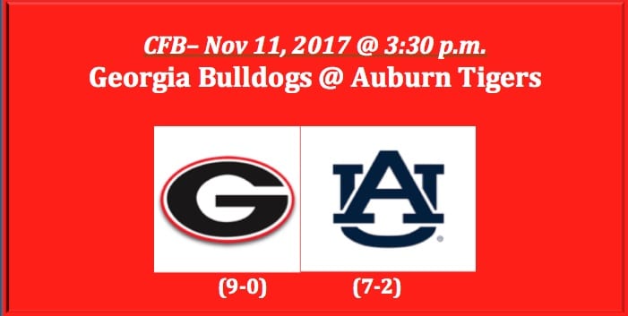 Georgia plays Auburn 2017 college football free pick
