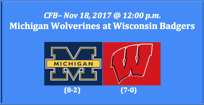 Michigan Plays Wisconsin 2017 College Football Free Pick