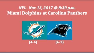Miami plays Carolina 2017 NFL free pick