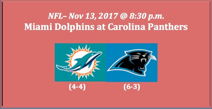 Miami plays Carolina 2017 NFL free pick