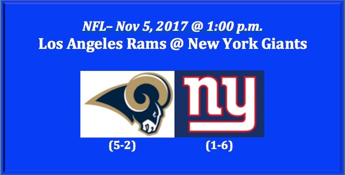 Rams play Giants 2017 NFL free pick