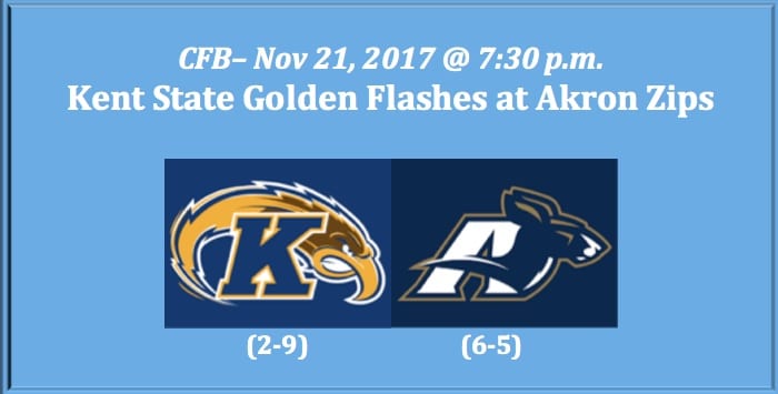 Kent State Plays Akron 2017 College Football Pick