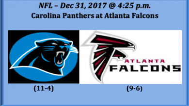 Carolina plays Atlanta 2017 week 17 NFL free pick