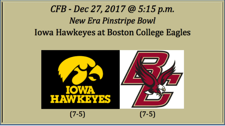 Iowa plays Boston College 2017 Pinstripe Bowl pick