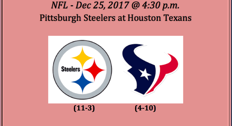 Pittsburgh Plays Houston 2017 NFL Pick- Sports Betting
