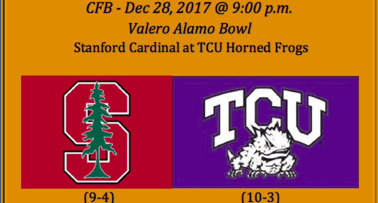 Stanford plays TCU 2017 Alamo Bowl pick