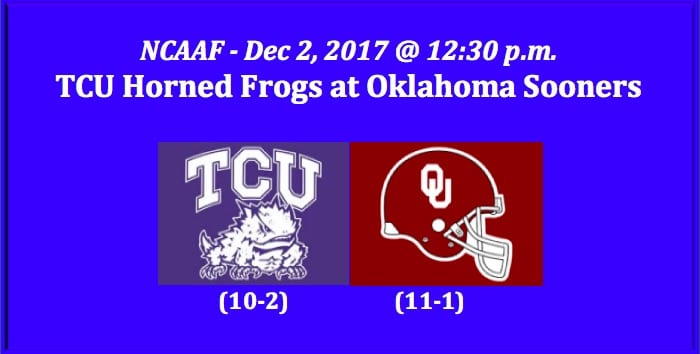 TCU Plays Oklahoma 2017 Big 12 Championship Pick