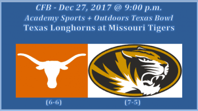 Texas plays Missouri 2017 Texas Bowl pick