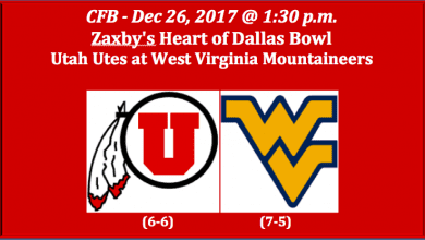 Utah Plays West Virginia 2017 Zaxby's Heart of Dallas Bowl Pick
