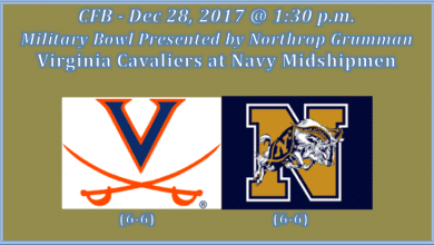 Virginia plays Navy 2017 Military Bowl pick