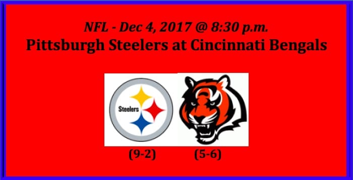 Pittsburgh plays Cincinnati 2017 Monday Night Football free pick