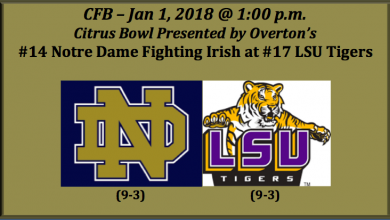 Notre Dame Plays LSU 2018 Citrus Bowl Pick