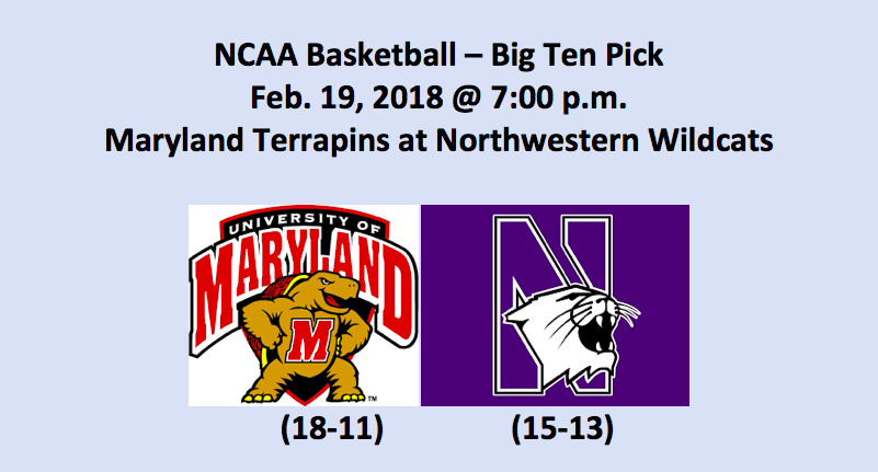 Maryland Plays Northwestern 2018 NCAA Big Ten Basketball Pick