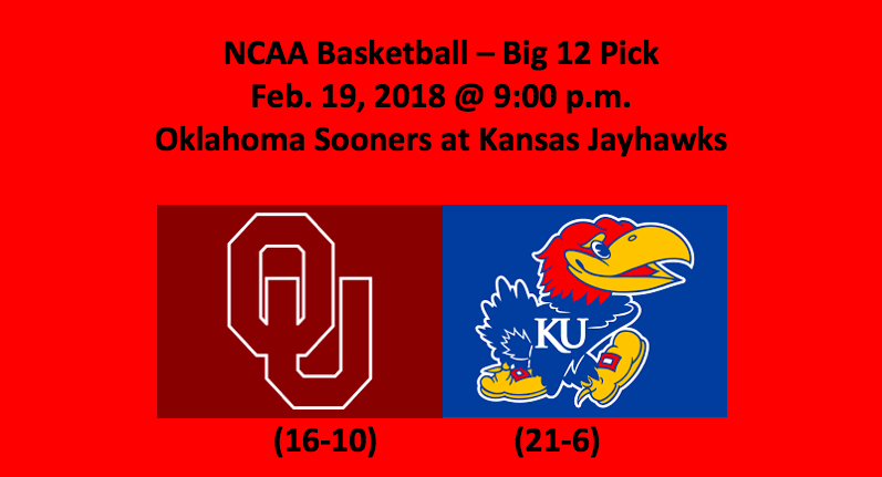 Oklahoma plays Kansas 2018 NCAA basketball pick