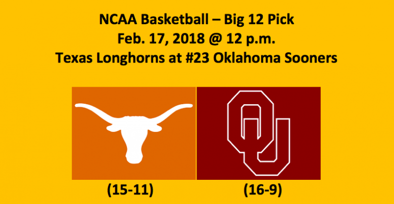 Texas plays Oklahoma 2018 NCAA basketball Big 12 pick