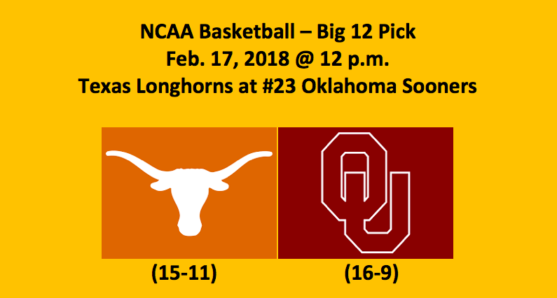 Texas plays Oklahoma 2018 NCAA basketball Big 12 pick