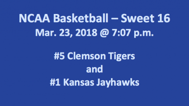 Clemson Plays Kansas 2018 Sweet 16 Free Pick