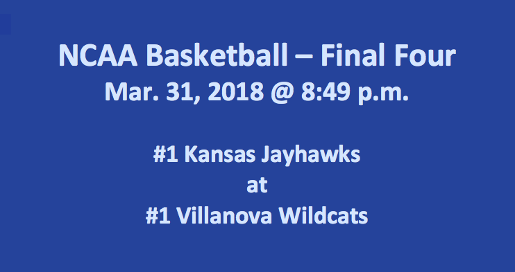 Kansas Plays Villanova 2018 NCAA Final Four Pick