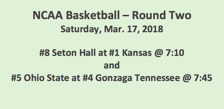 Round One 2018 NCAA Tournament Late Evening Picks