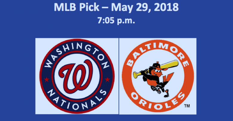 Washington Plays Baltimore May 29, 2018 MLB Pick