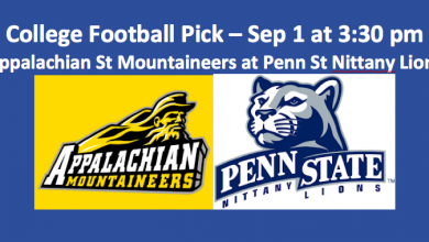 2018 College Football Appalachian State Plays Penn State Pick