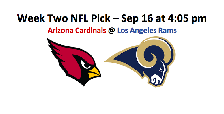 Week Two Arizona plays Los Angeles NFL pick