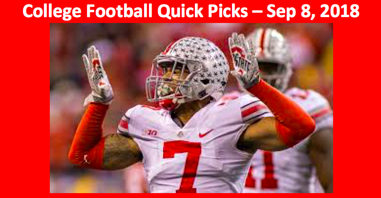 2018 week two college football picks