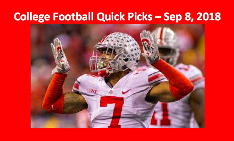 2018 week two college football picks