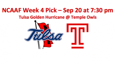 eek Four Tulsa Plays Temple NCAAF Pick