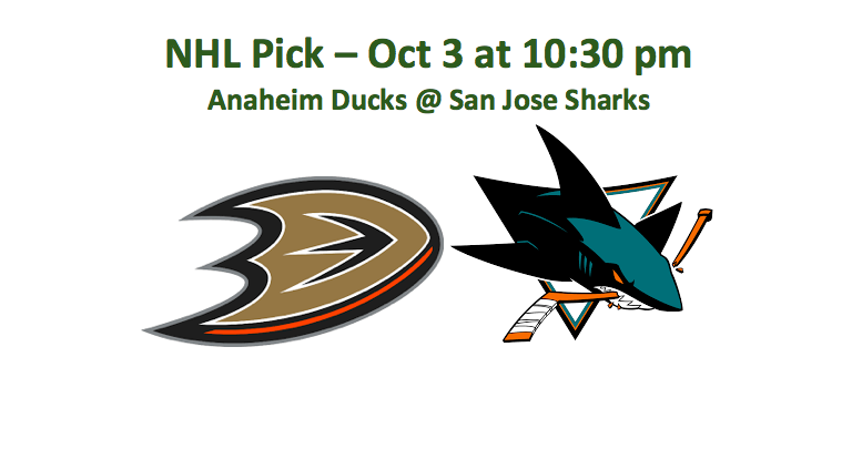 Ducks Play Sharks Free Pick