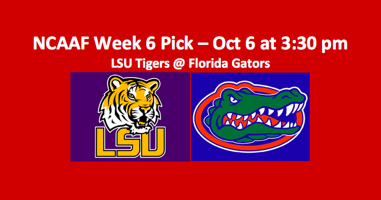 2018 LSU Plays Florida NCAAF Pick