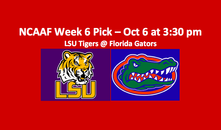 2018 LSU Plays Florida NCAAF Pick