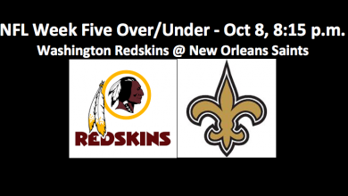 MNF Redskins Play Saints Over/Under Pick