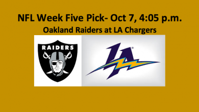 Week Five Raiders Play Chargers Pick