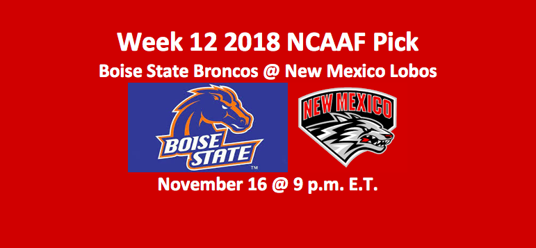 NCAAF Boise State plays New Mexico totals pick