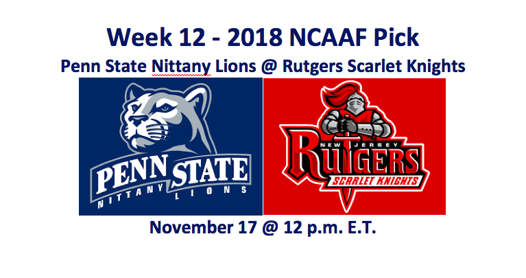 NCAAF Penn State plays Rutgers pick