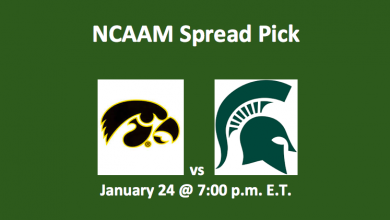 NCAAM Hawkeyes versus Spartans pick