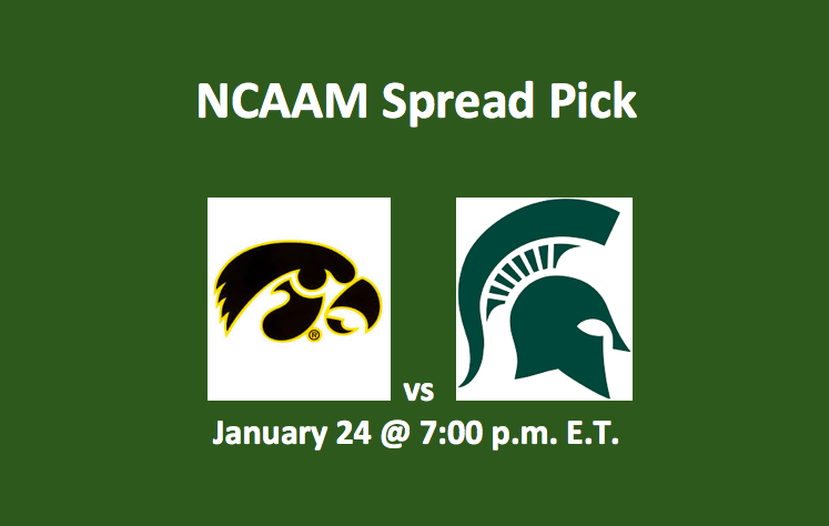 NCAAM Hawkeyes versus Spartans pick