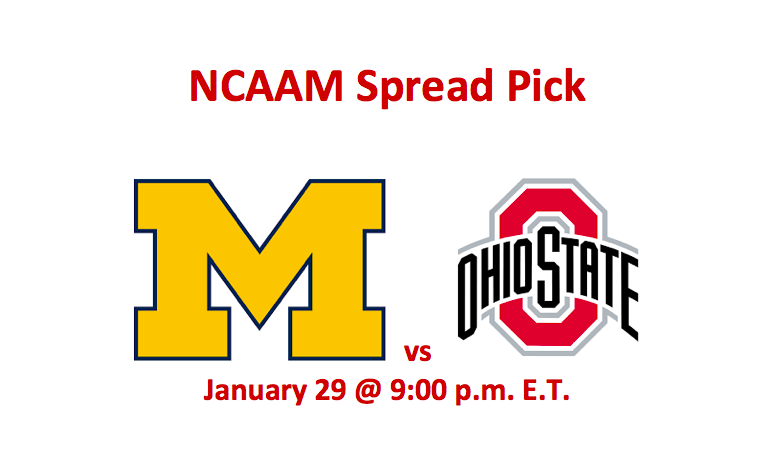 NCAAM Wolverines vs Buckeyes pick has Michigan at -8.5