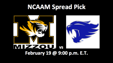 Missouri vs Kentucky Pick and logos